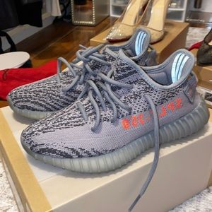 Yeezy Boost 350 Grey Borang Beluga Grey Red/Orange brand new
